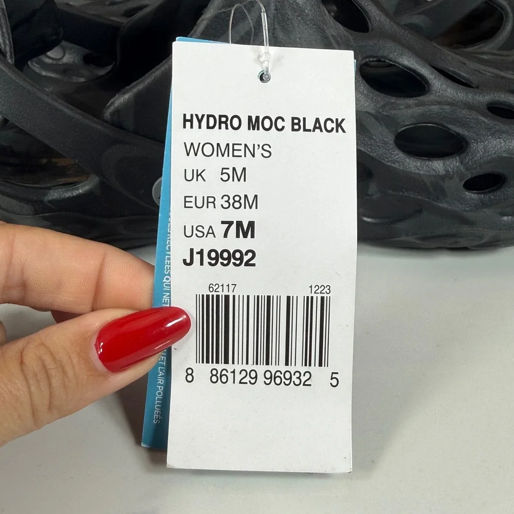 Merrell Hydro Moc Black Marble Water Shoes Clogs Women's 7 M Summer